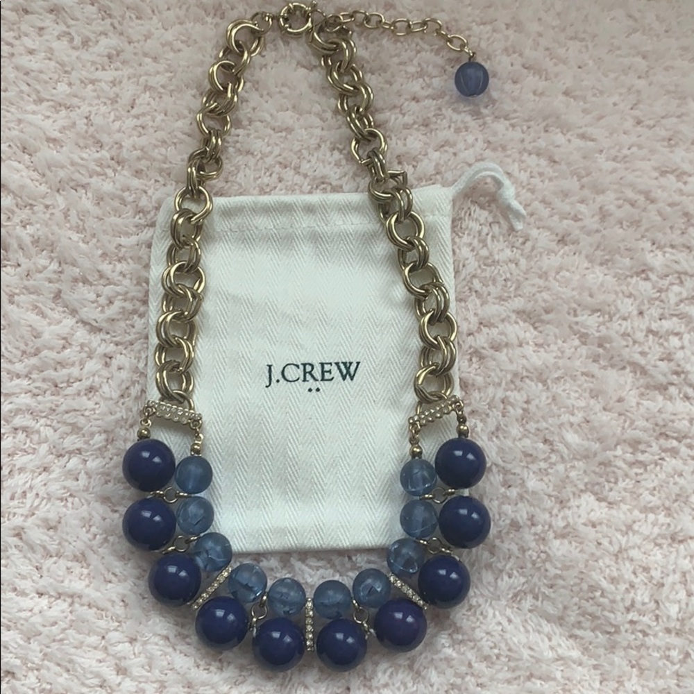 J.Crew Blued Beaded Necklace with Crystals - Picture 2 of 6